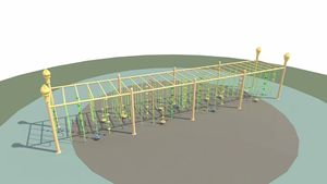 UIPM Parkour-Traversenbahn-Trainingsgerät Ninja Warrior Moderner <span class=keywords><strong>Fünfkampf</strong></span>-Hindernisrad aus robustem Edelstahl - Product Image 3