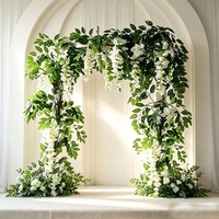 Guirlande de glycine en soie, fleur artificielle, vigne décorative suspendue pour la décoration murale, la maison, les mariages, le jardin et les arches