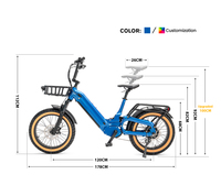 Freins à disque hydrauliques de vélo de montagne électrique haute Performance Mario 250w 7 vitesses avec 20 pouces gros pneu E Bike
