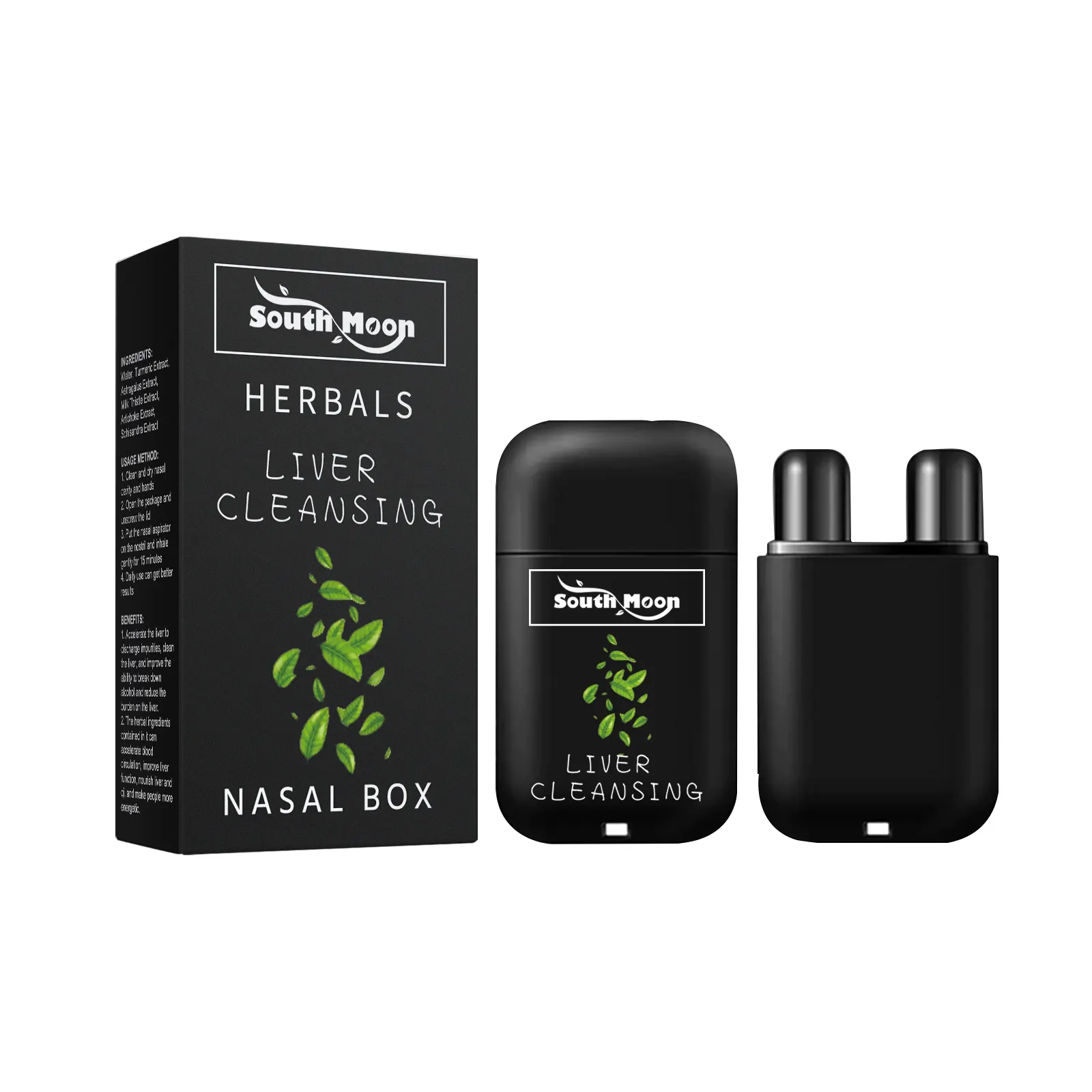 Herbal Liver Cleansing Nasal Box Relieve Nasal Congestion Improve Breathing Remove Body Toxins Lung Detoxification Nasal Inhaler