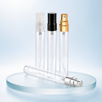 Flacons pulvérisateurs de parfum en verre transparent de 2 ml, 3 ml, 5 ml, 10 ml, prêts à être expédiés, faible MOQ, flacons atomiseurs vides pour échantillons de parfum