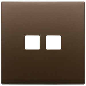 Placa de puerta plana de bronce oscuro cepillado de 2Mx2, 9.5 pulgadas de largo y 1.4 pulgadas de altura - Product Image 1
