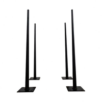 WEKIS Pieds de meubles en épingle à cheveux modernes en métal noir pour salle à manger banc de bureau café salle à manger et Restaurant Table d'extrémité pieds de Table d'appoint