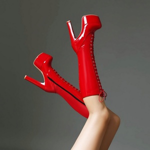 Toàn Bộ Bán Phụ Nữ Của Đầu Gối Cao Khởi Động Màu Đen Thời Trang Mùa Đông Không Thấm Nước Nền Tảng Cao Gót Khởi Động Phụ Nữ Giày Tùy Chỉnh Giày Phụ Nữ - Product Image 2