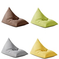 Pouf triangulaire en tissu pour salon, siège au sol, fauteuil individuel, mobilier d'intérieur