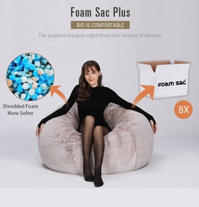 <span class=keywords><strong>Housse</strong></span> <span class=keywords><strong>de</strong></span> chaises en fourrure <span class=keywords><strong>de</strong></span> haricots, remplissage en mousse <span class=keywords><strong>de</strong></span> haute qualité, personnalisé, pour paresseux, crème, sac à dos, <span class=keywords><strong>canapé</strong></span> - Product Image 1