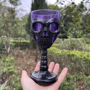 Gobelets créatifs en forme de crâne, verres à vin rouge, verres à bière, verres à boisson, décorations de table, ensembles de vin pour Halloween - Product Image 4
