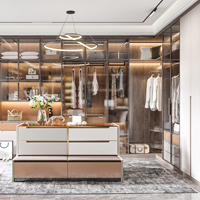 Ensemble complet de meubles Lesso Home pour toute la maison : chambre, salon, dressing moderne de luxe avec portes vitrées