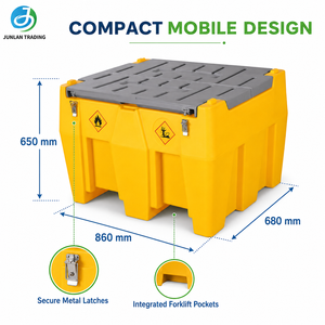 Réservoir de transfert de carburant en plastique à grand débit <span class=keywords><strong>automatique</strong></span> 240L-600L avec pompe auto-amorçante et <span class=keywords><strong>pistolet</strong></span> de ravitaillement pour diesel et essence - Product Image 3