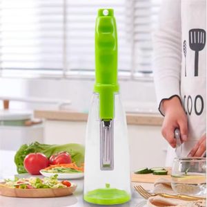 Conteneur Fruits Légumes Multi Fonction Acier Inoxydable Manuel Cuisine Eplucheur Premium Handheld Cylindre Carotte Concombre - Product Image 2