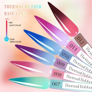Thermal Nail Gel Polish Rubber Base Gel Temperature Color Change Rubber Base Coat