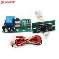 SUNWAYT Carte de contrôle temporisée PCB 12V en plastique, à monnayeur, JY-15B, verte, 4 chiffres, pour machines de lavage, distributeurs automatiques et jeux d'arcade