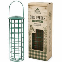 Mangeoire à oiseaux en tube métallique long avec couvercle dôme, poignée de suspension, plusieurs perchoirs, cage à graines, décoration extérieure pour jardin et cour, design antique