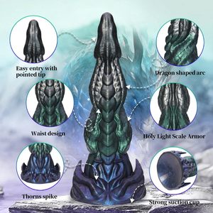Dildo Anal de Silicona Líquida Realista con Nudo, Estimulación del Punto G y la Próstata, Dildo de Fantasía con Forma de Monstruo para Hombres, Mujeres y Gays - Product Image 3