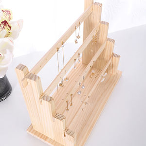 BJ21039 prix de gros bon marché porte-<span class=keywords><strong>bijoux</strong></span> porte-boucle d'oreille en bois nouveau Design support en bois de luxe <span class=keywords><strong>professionnel</strong></span> - Product Image 2