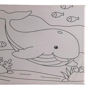 2025 New Design Art <b>Painting</b> 280g 100% Cotton Kids White And Black Printing Pre-drawn Stretched <b>Canvas</b> For <b>Painting</b> - Product Image 1