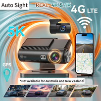 Caméra embarquée 4G GPS 4K WiFi Vision Nocturne Avant Arrière 150° Angle Large Enregistreur DVR Universel Boîte Noire pour Voiture Rétroviseur Véhicule