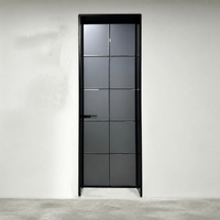Nouvelle Porte Intérieure Courbée Blanche Personnalisable avec Verre Dépoli, Motif Éventail Rayon de Soleil, Poignée à Levier en Laiton Classique pour Maison et Bureau