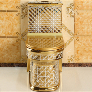 โถสุขภัณฑ์เซรามิกชุบทองคำแบบชิ้นเดียวสุดหรู - Product Image 3