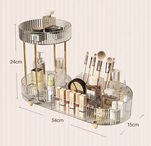 2025 החדש 2 ב 1 360 איפור מסתובב המארגן גדול מסתובב איפור skincare - Product Image 4