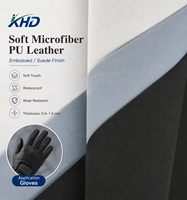 Cuir synthétique microfibre PU gaufré, imperméable et résistant à l'abrasion, pour gants, sacs et chaussures, épaisseur 0,6-1,6 mm