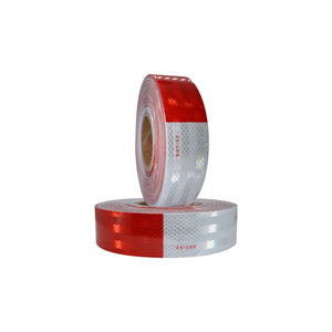 Rifornimento di fabbrica nastro riflettente rosso e bianco in <span class=keywords><strong>PVC</strong></span> DOT-C2 Cinta riflessiva sintas Reflactantes materiale riflettente ad alto adesivo - Product Image 5