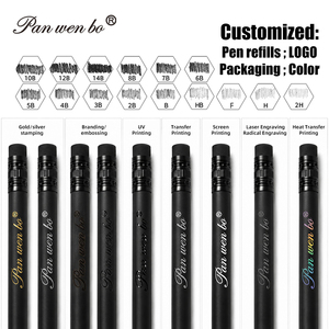 Crayons Standard en Bois Résine Noire Panwenbo Personnalisables Mine 2B HB pour Écriture et <span class=keywords><strong>Dessin</strong></span> - Product Image 2