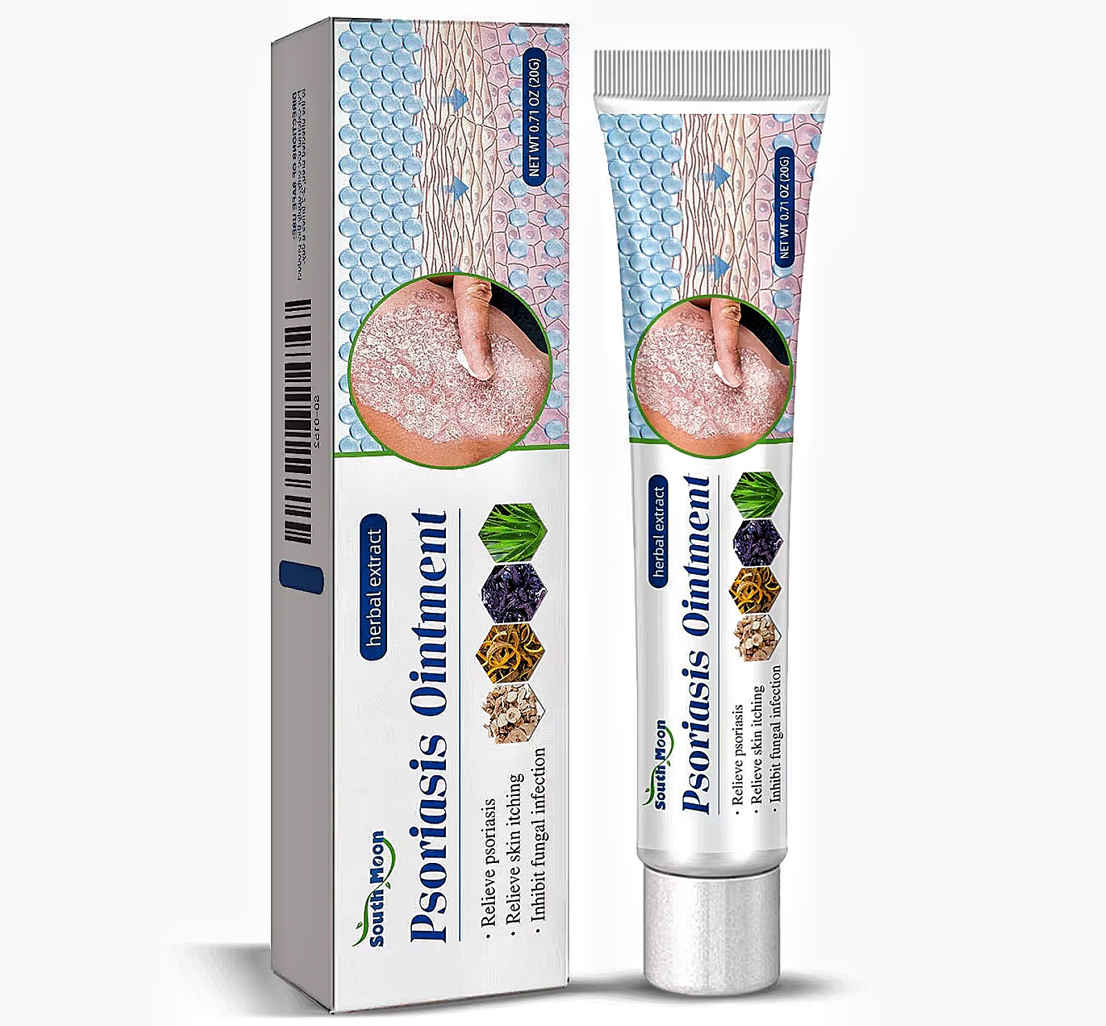 South Moon Herbal Essence Moisturizing Nourishing Cream Ointment Body Anti-Itch Balm for All Skin Types Soothes Discomfort