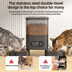 ODM/OEM 4L Dual Bowl Pet <strong>Feeder</strong> Cat <strong>Dog</strong> Dispenser with <strong>Timer</strong> Function Automatic Cat <strong>Feeder</strong> - Product Image 4