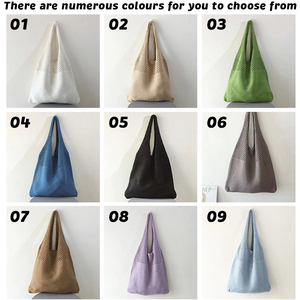 Bolsos de <span class=keywords><strong>Mano</strong></span> Personalizados de Punto y Crochet al por Mayor, Bolsos de Hombro Tejidos a <span class=keywords><strong>Mano</strong></span>, Bolsos de Crochet Tejidos a <span class=keywords><strong>Mano</strong></span> con Logotipo - Product Image 6