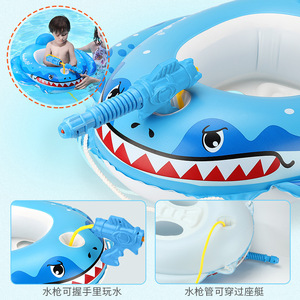 Flotador inflable con diseño de tiburón SwimBoBo para niños, para piscina, parque acuático, diseño de dibujos animados, ayuda de flotación de PVC - Product Image 4