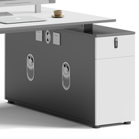 Modulaire moderne personnalisé ouvert Plan 2 personnes Table de travail poste de travail mobilier de bureau personnel bureaux de bureau
