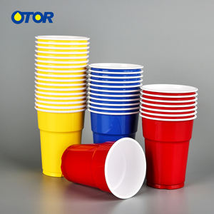 ओटर 6 औंस लाल पार्टी कप डिस्पोजेबल प्लास्टिक कोल्ड ड्रिंक कप - Product Image 5