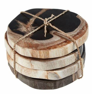 Dessous de verre en bois pétrifié Forme personnalisée Carré Rond Acacia Sous-verres en bois vierges - Product Image 3