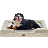 Lit pour chat orthopédique avec housse amovible, rembourrage en coton, imperméable, lavable, canapé pour animaux de compagnie pour petits animaux d'intérieur