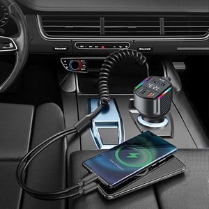 Cargador Rápido para Auto PD 30W con Cable Enrollado Integrado, Doble USB C y Pantalla Digital para <span class=keywords><strong>iPhone</strong></span> 17 16 15 <span class=keywords><strong>14</strong></span> <span class=keywords><strong>Pro</strong></span> <span class=keywords><strong>Max</strong></span> - Product Image 3