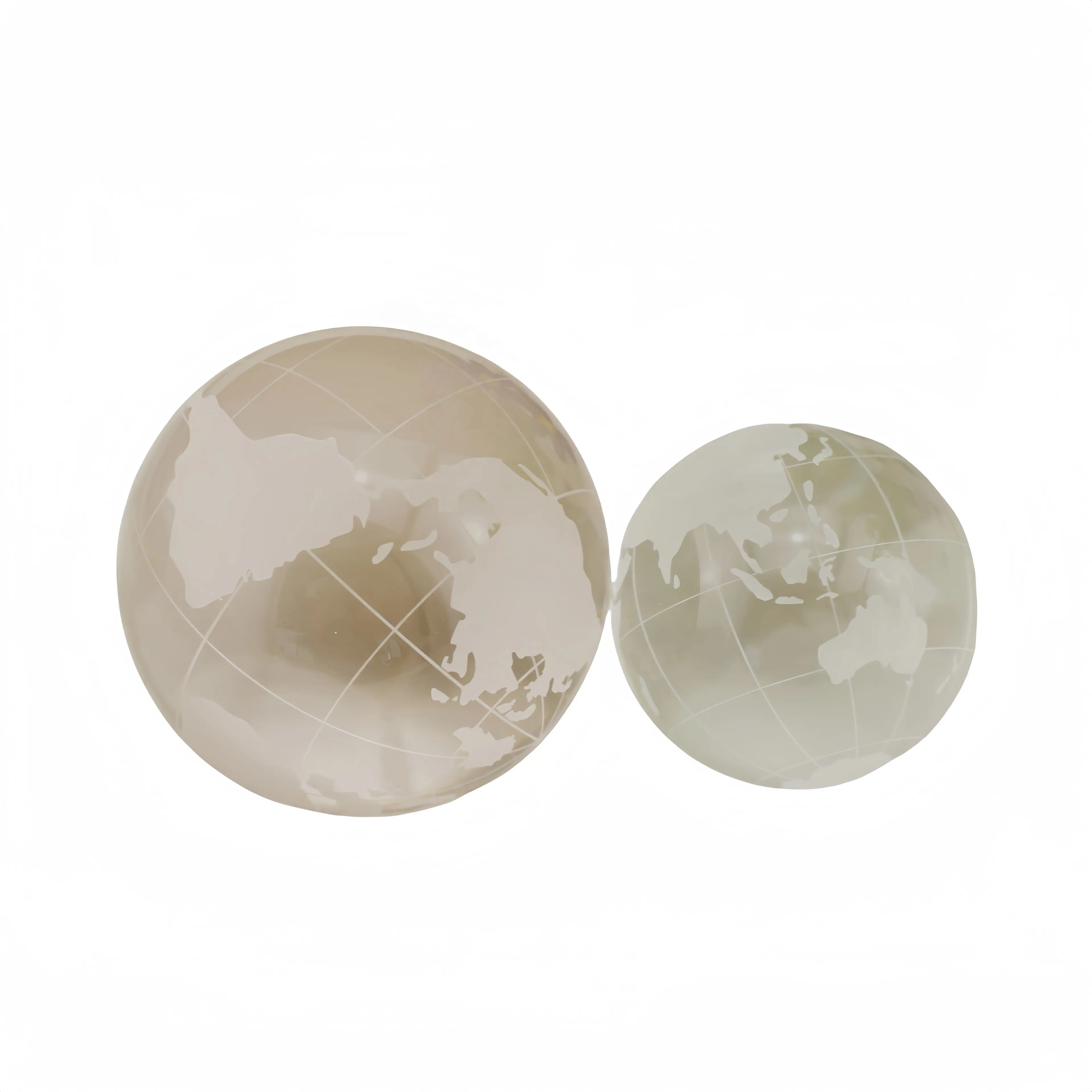 Mapamundi pisapapeles de bola de cristal grabado, premio de globo de cristal de chorro de arena para regalos de negocios, globo del Mundo de Cristal con soporte