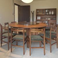 Meubles de maison nordiques, table à manger ronde en bois massif moderne, ensemble de table à manger ronde de luxe avec 8 chaises pour restaurant