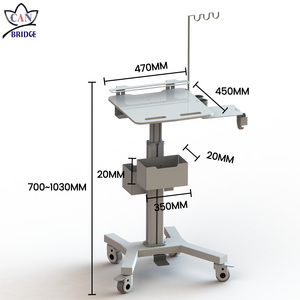 Carrito de Hospital Multifuncional <span class=keywords><strong>NBRIDGE</strong></span> NBR-CT-04 de Metal, Soporte para Monitor de Pacientes, Capacidad de Carga de 66 LB, 1 Cajón, Ruedas de PU, 2 Años de Garantía - Product Image 1