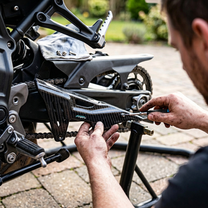 Protection de chaîne en fibre de carbone pour moto Sur-Ron Light Bee - Garde-boue de chaîne modifié et durable - Product Image 5