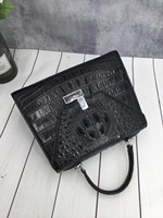 Sac à main en cuir de crocodile noir, sac bandoulière convertible pour femme, sac à bandoulière à poignée unique, sac à main pour femme pour usage quotidien