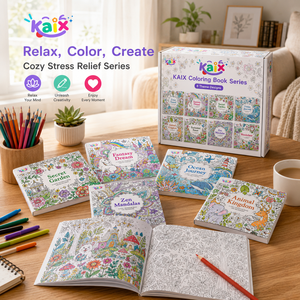 Coffret de livres de coloriage pour adultes KAIX Secret Garden, 8 thèmes populaires, <span class=keywords><strong>pages</strong></span> anti-stress pour adolescents, vente en gros pour boutiques de cadeaux - Product Image 5