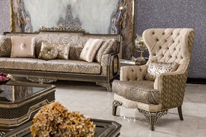 <span class=keywords><strong>Fauteuil</strong></span> de salon avec sculpture à la main, Style victorien, Design personnalisé classique, 100% - Product Image 3