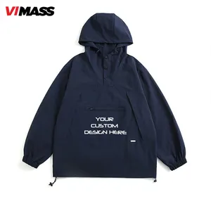 Wholesale Navy Color Custom Print Logo Cotton Bulk Washed Hoodies Unisex Hoodies Men's Clothing Hoodies