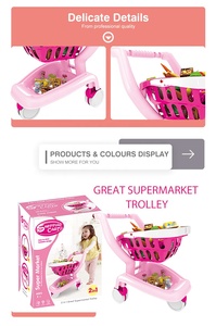 2in1 fingir juego <span class=keywords><strong>super</strong></span> mercado carro juguete carrito de compras para los niños - Product Image 5