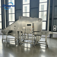 Machine industrielle automatique de panuration en tambour, enrobeuse rotative haute capacité pour ligne de production de poulet frit et de pop-corn