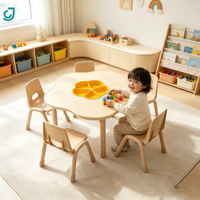 Meubles préscolaires, table pour enfants colorée à fleurs de prunier, pour la maternelle et l'école, jeu et apprentissage à domicile, ensemble chaise et table