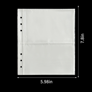 <span class=keywords><strong>A5</strong></span> Tấm Bảo Vệ Cho 6 Vòng Chất Kết Dính 10 <span class=keywords><strong>Sheets</strong></span> Rõ Ràng Trang Bảo Vệ Nhựa Album Ảnh Tay Áo 2 Túi Bảo Vệ - Product Image 2