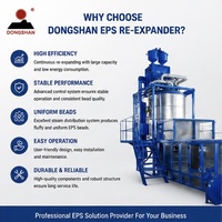Industrial EPS Continuous Pre Expander Equipment Stable Density Low Steam Consumption for EPS Packaging