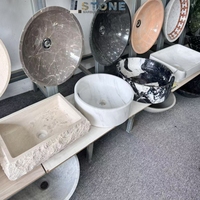 Lavabo vasque moderne en pierre ciselée beige pour salle de bain, vasque ovale en forme de canoë, lavabo en marbre naturel pour hôtels